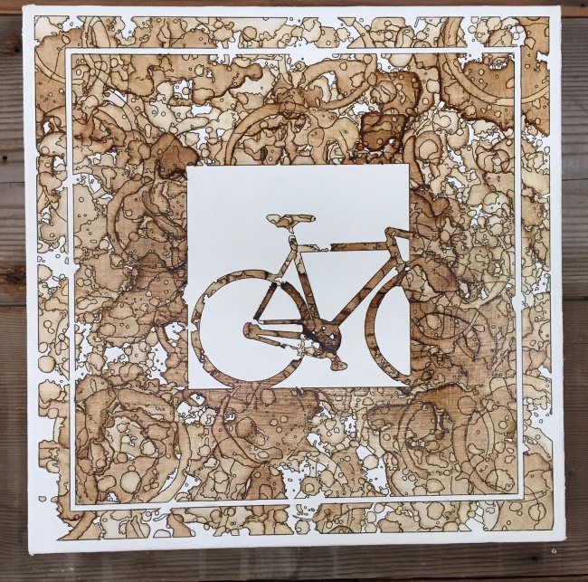A Fixie - Bike - Coffee on Canvas