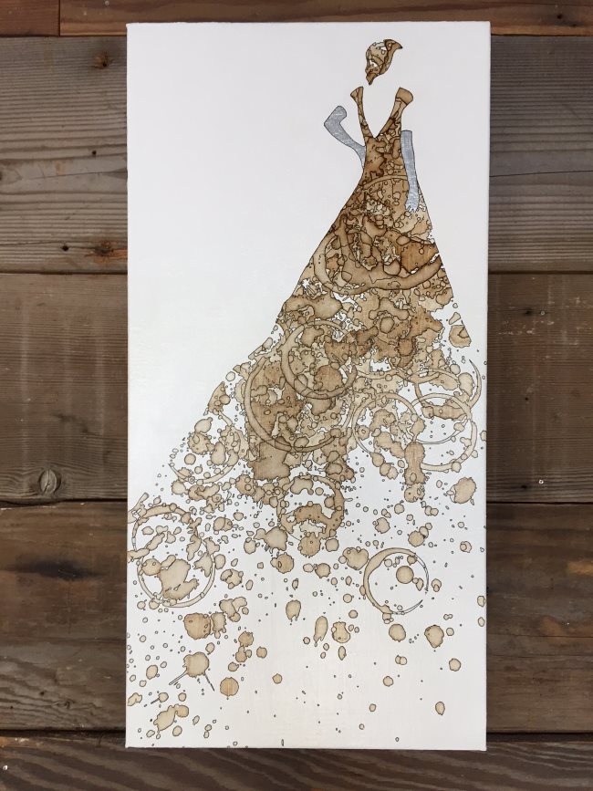 A Lady - Coffee on Canvas