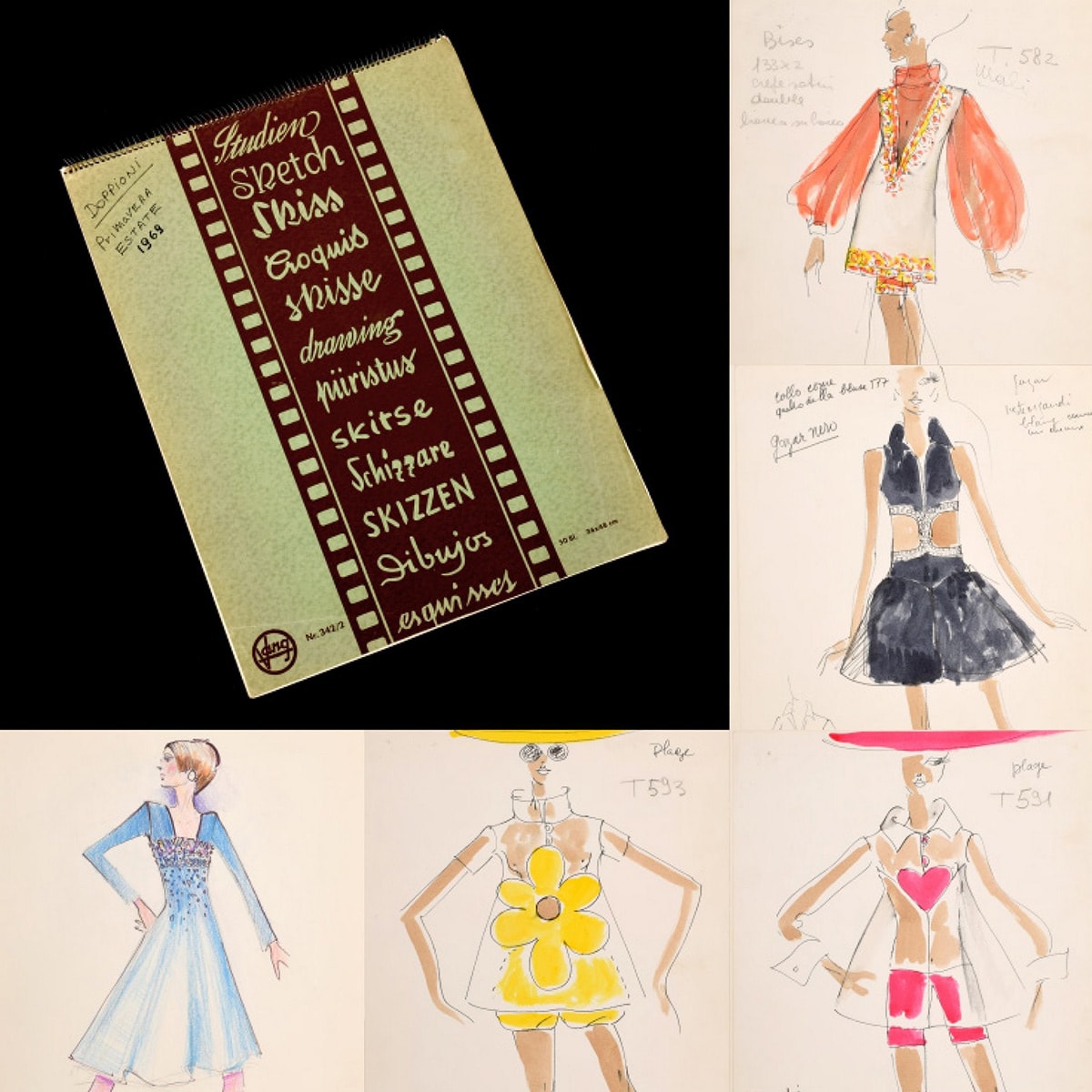 125 fashion sketches by Karl Lagerfeld to be auctio<em></em>ned in the US