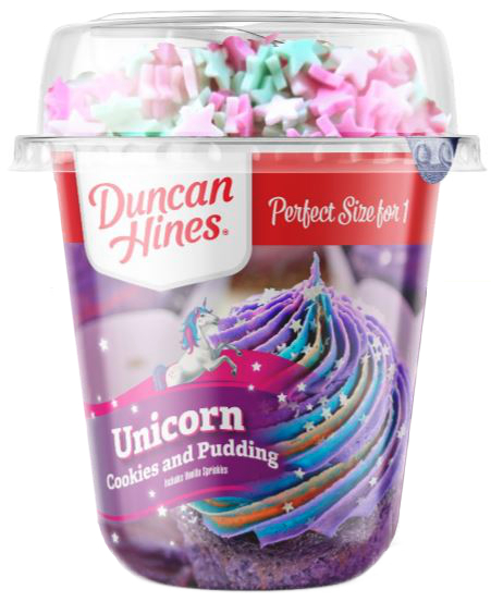 Duncan Hines Unicorn coo<em></em>kies and Pudding Cup, Co<em></em>nagra Brands