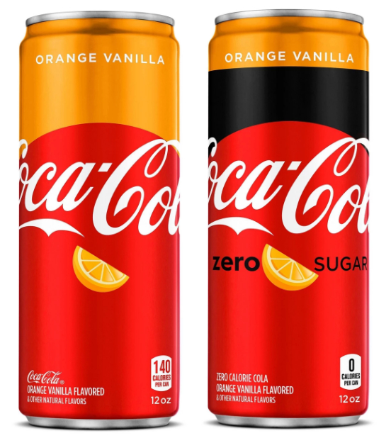 Coca-Cola Orange Vanilla sleek cans