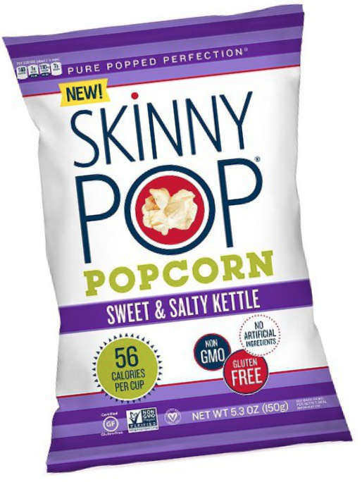 Skinny Pop sweet and salty kettle corn, Hershey