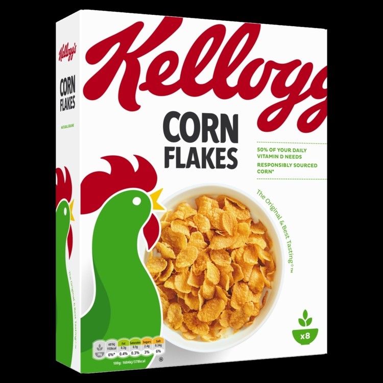 The claim ‘made with respo<em></em>nsibly sourced corn’ is now prominent on all packs of Corn Flakes