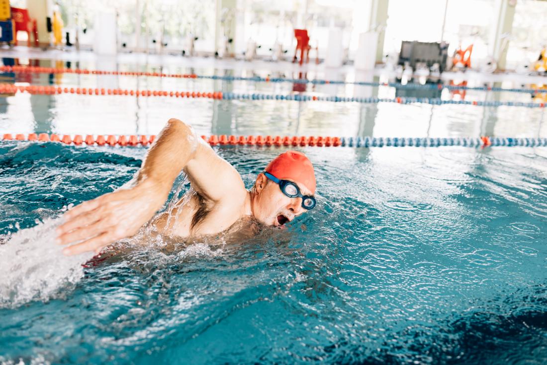 Chlorine fumes from swimming pools may increase the risk of asthma symptoms.