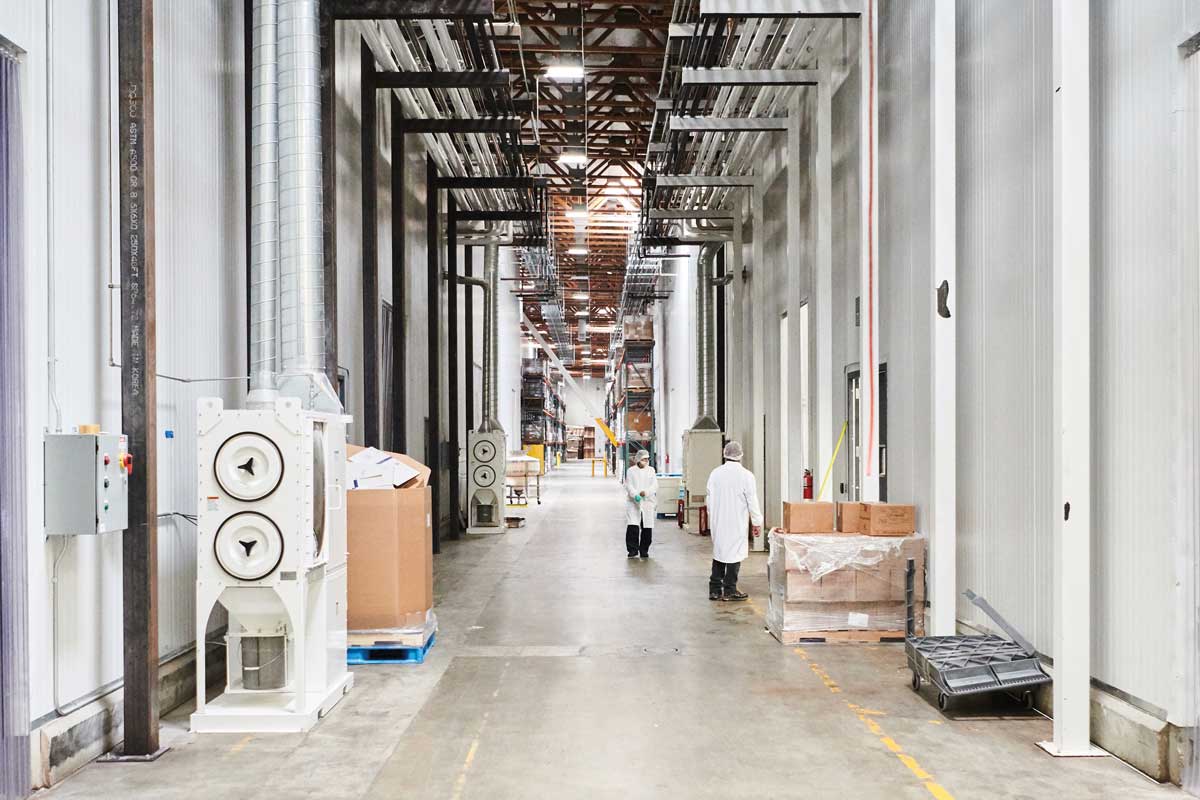 Isolated production line employees