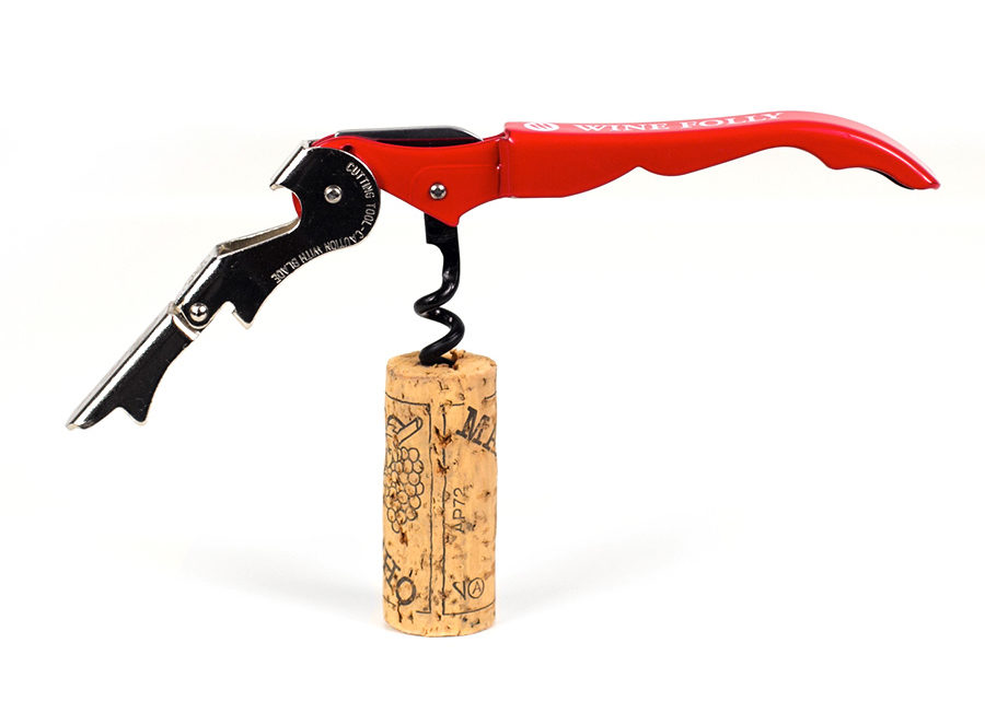 Wine Folly genuine pulltaps corkscrew - red color