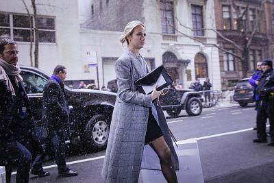 Fashion designer Misha No<em></em>noo is seen arriving at The Mark Hotel on Wednesday.