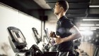 Man running on treadmill