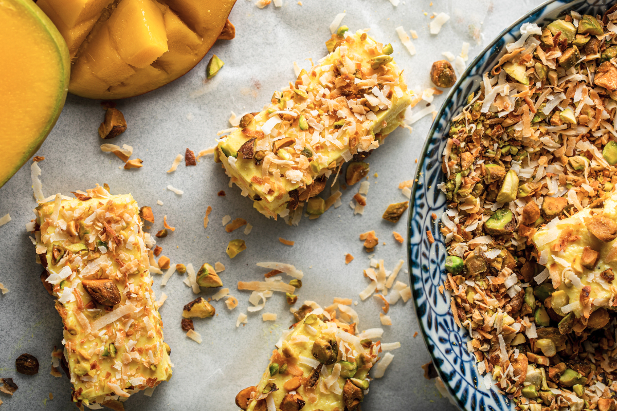 Mango lassi bars