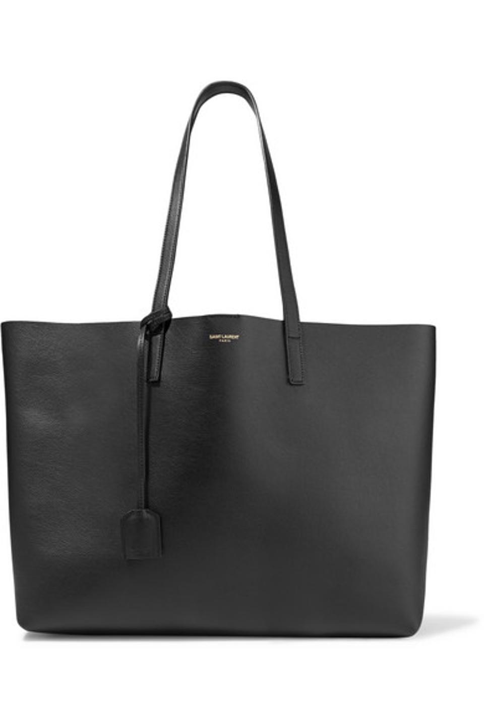 Saint Laurent Shopper Large Textured-Leather Tote