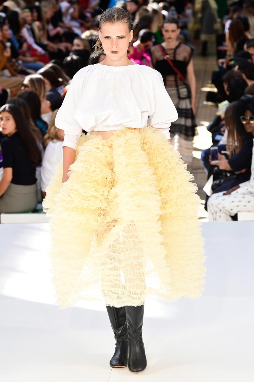 Dresses flow for Beckham, billow for Goddard: Lo<em></em>ndon fashion trends