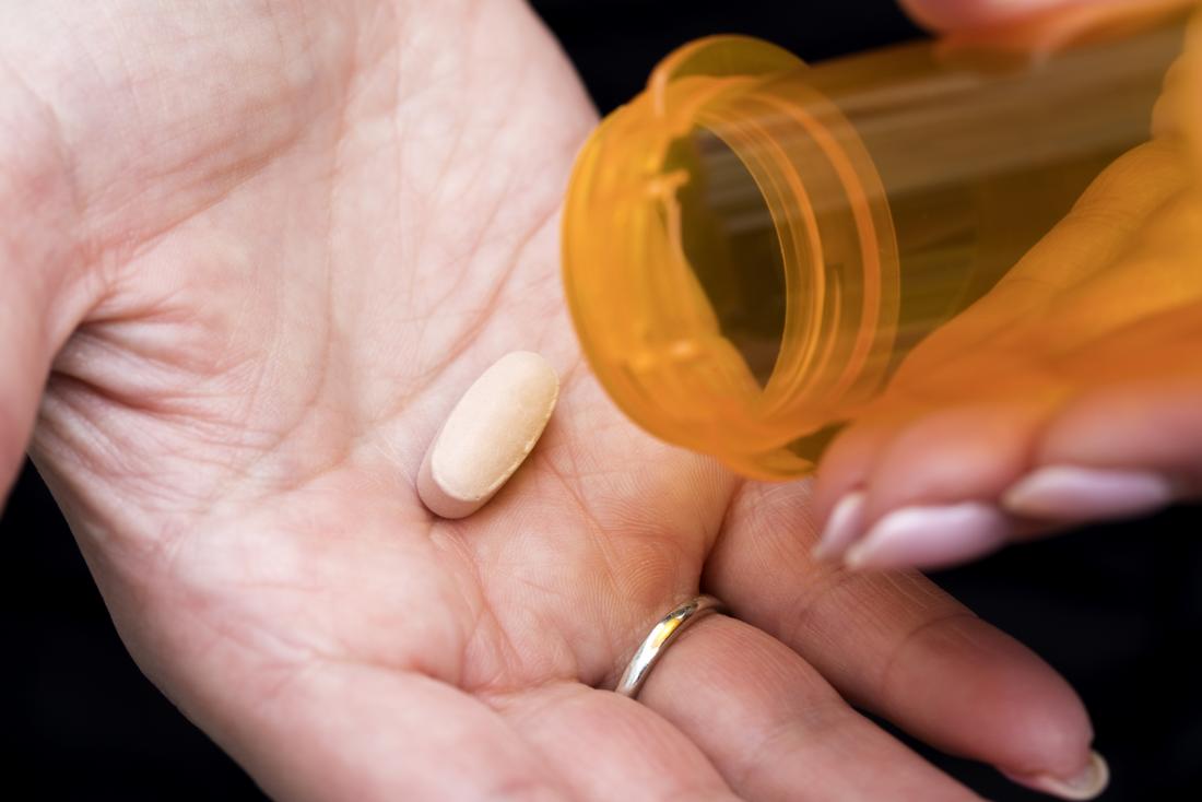 Naltrexone pill for MS in the palm of the hand