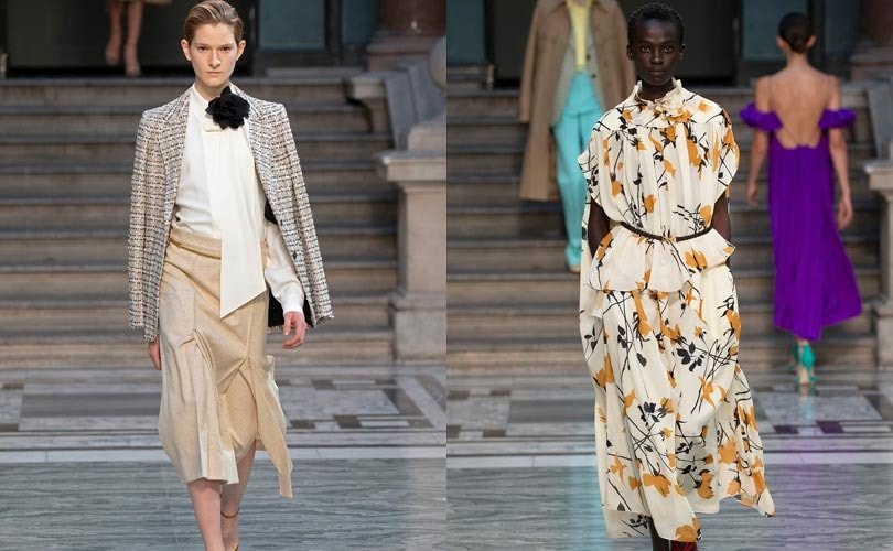 Dresses flow for Beckham, billow for Goddard: Lo<em></em>ndon fashion trends