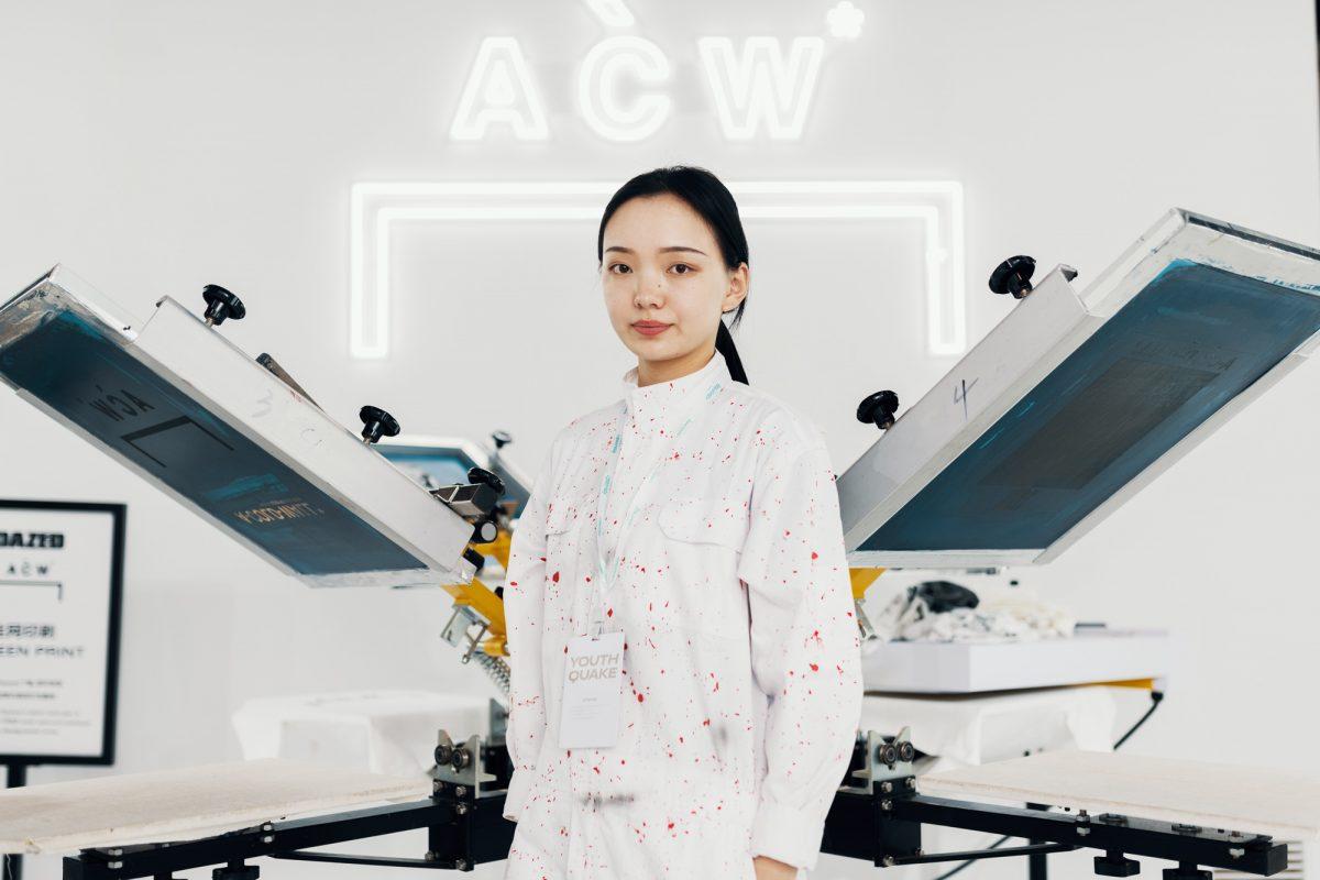 A-COLD-WALL T-shirt customisation at the Dazed China Yo'Hood space.