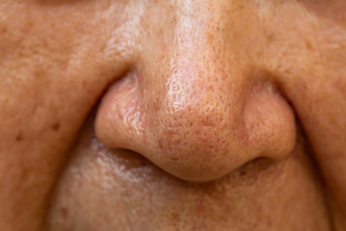 Close up nose older adult