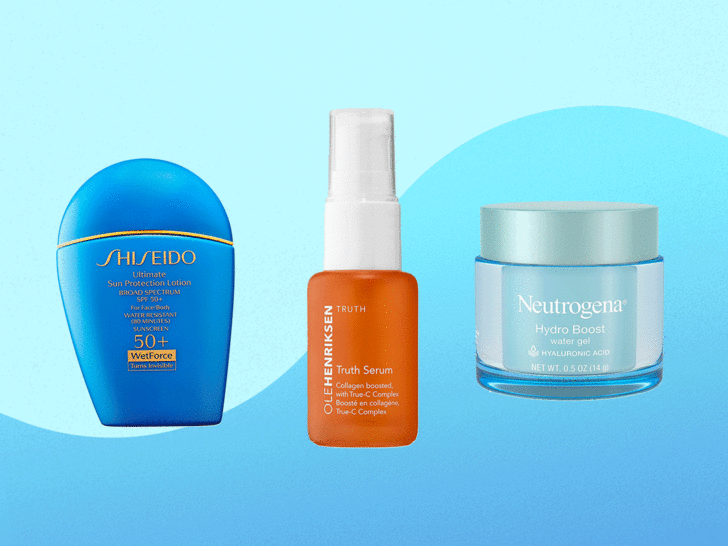 Travel size skin-care products.