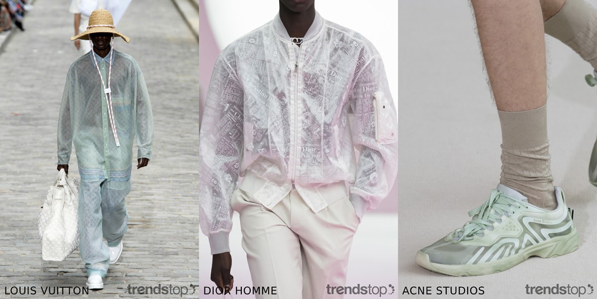 Key Men's catwalk material trends Spring Summer 2020