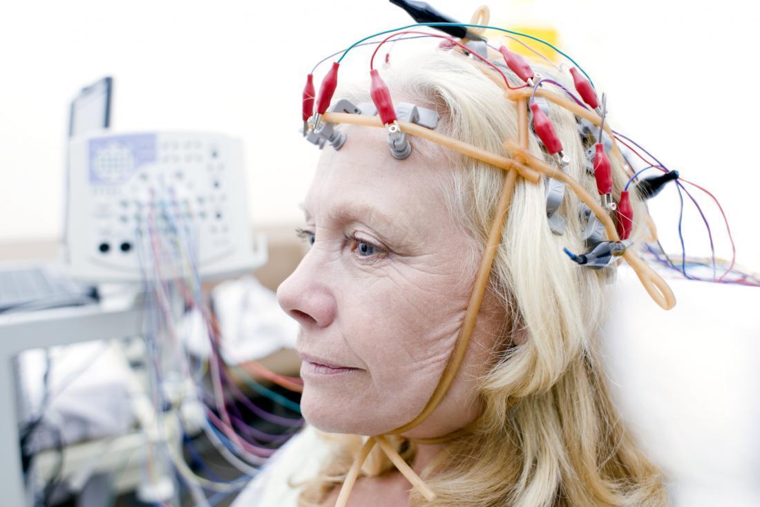 older woman undertaking eeg