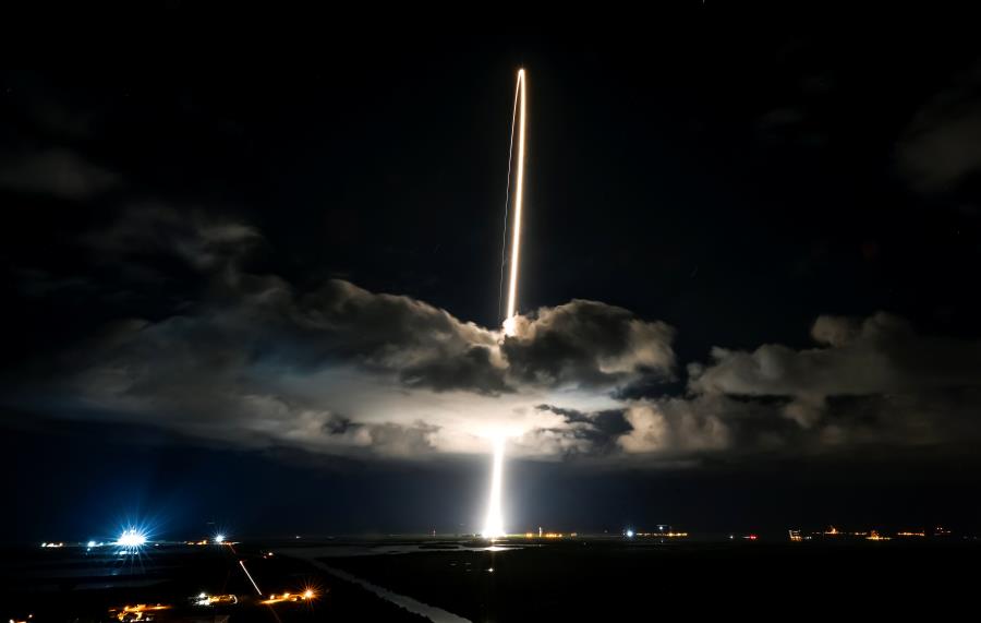 NASA's Lucy spacecraft, atop a United Launch Alliance Atlas 5 rocket for a mission to study the Trojan asteroids in the outer solar system, launches from Pad-41 at Cape Canaveral Space Force Station in Cape Canaveral, Florida, U.S. October 16, 2021. REUTERS/Steve Nesius